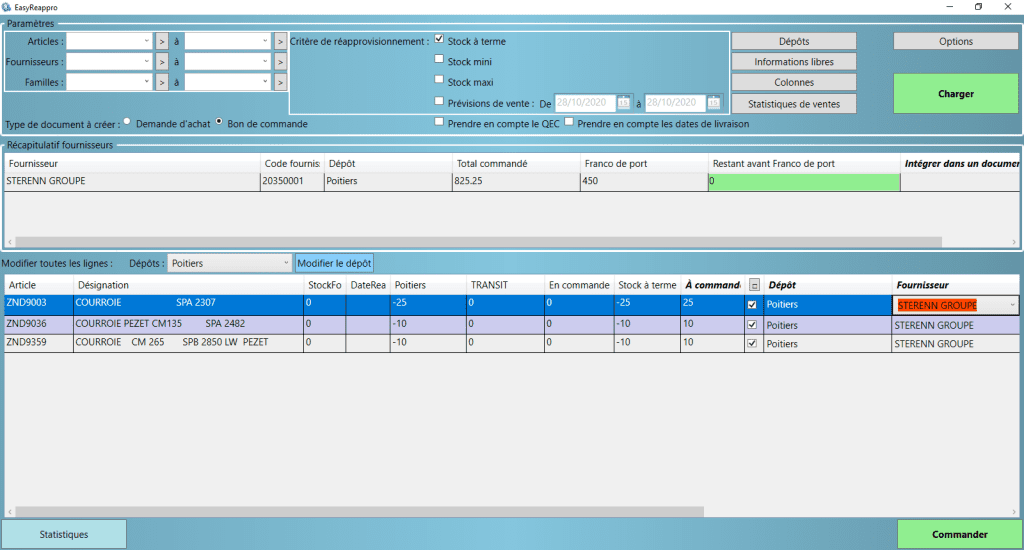 Logiciel EASYREAPPRO - ALTERNETIS - Assistant d'achat sur SAGE